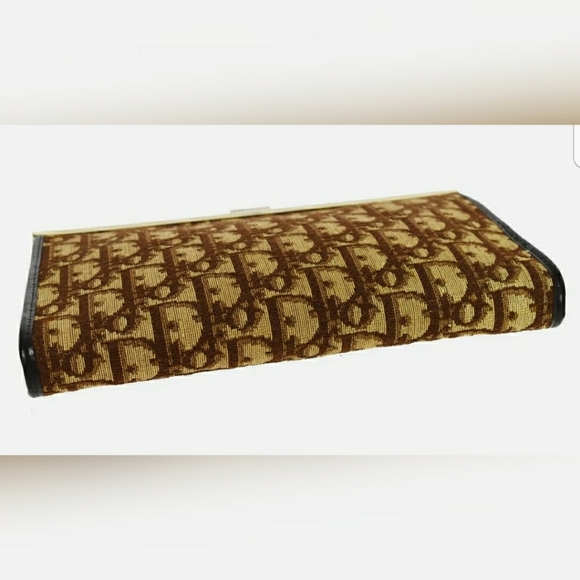 🌬CHRISTIAN DIOR Trotter Pattern Clutch Hand Bag C - Picture 5 of 11